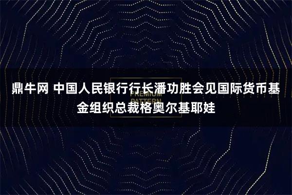 鼎牛网 中国人民银行行长潘功胜会见国际货币基金组织总裁格奥尔基耶娃