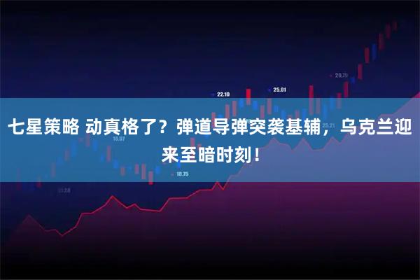 七星策略 动真格了？弹道导弹突袭基辅，乌克兰迎来至暗时刻！